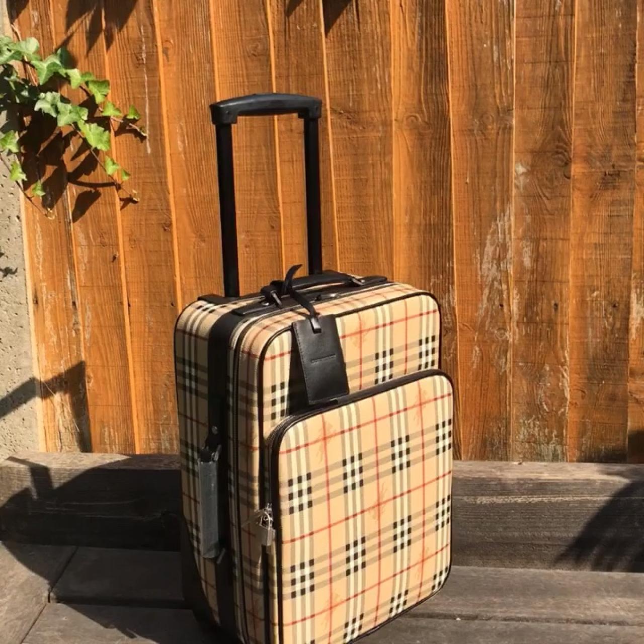 Vintage Burberry suitcase from late 90s. Extensive... Depop