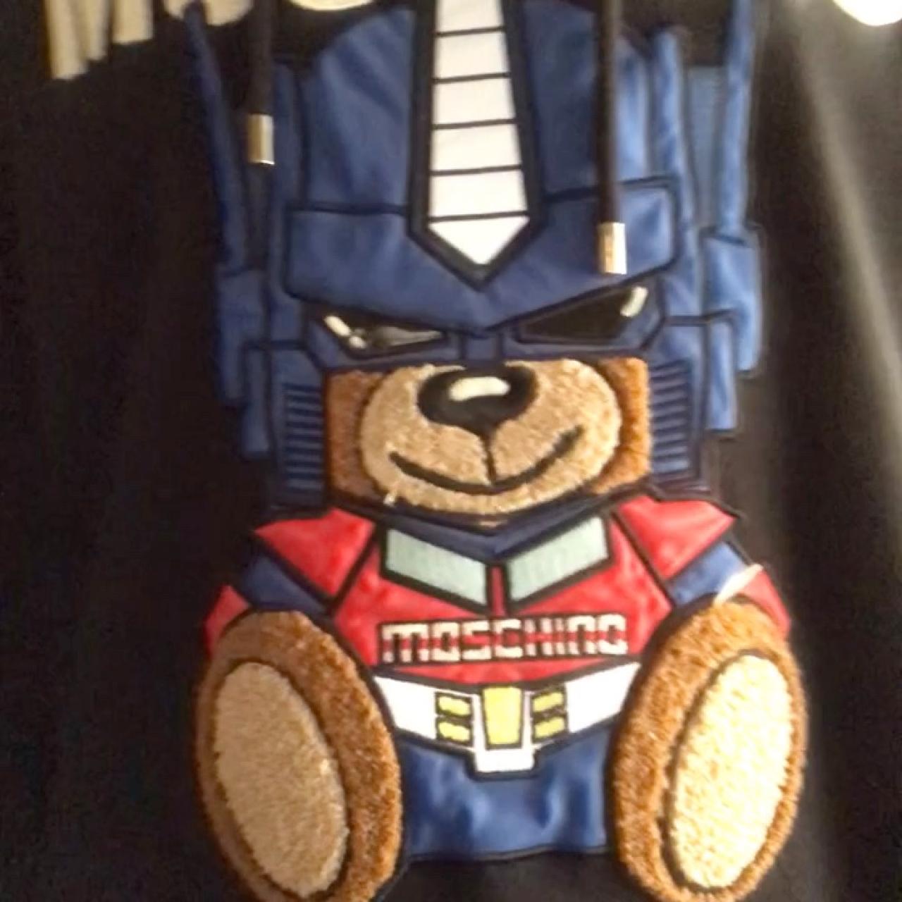 Moschino transformer bear on sale hoodie