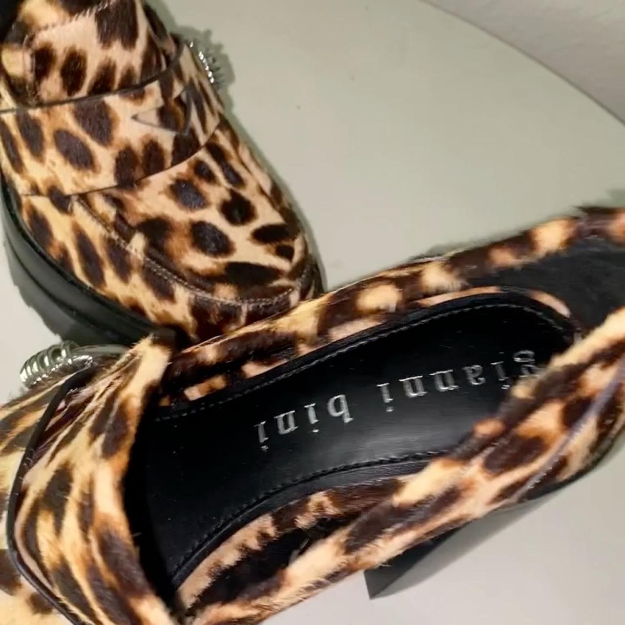 Gianni Bini Maxxwelle 2024 Leopard Print Faux Calf Hair Platform Loafers