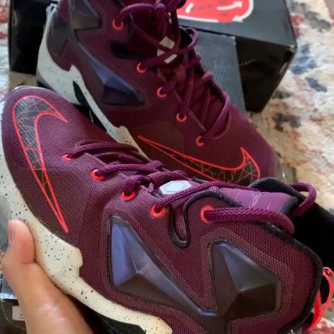 lebron james burgundy shoes