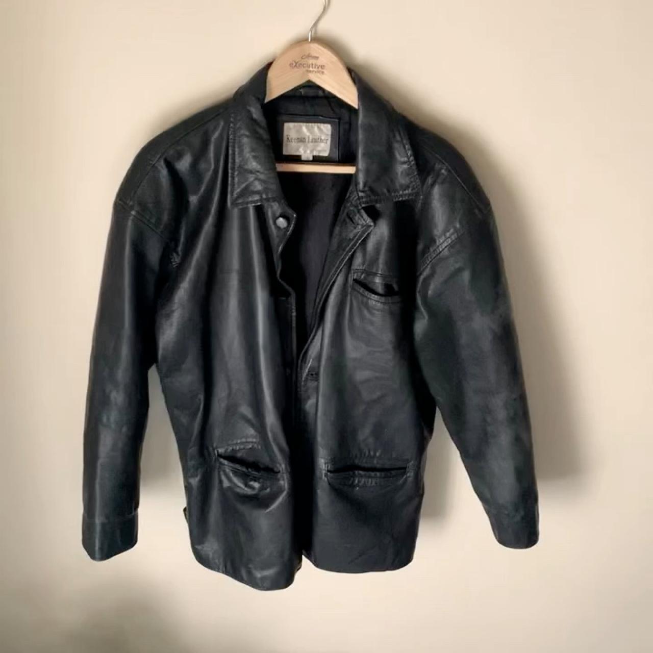 ⚡️vintage Leather jacket ⚡️Size: Mens... - Depop