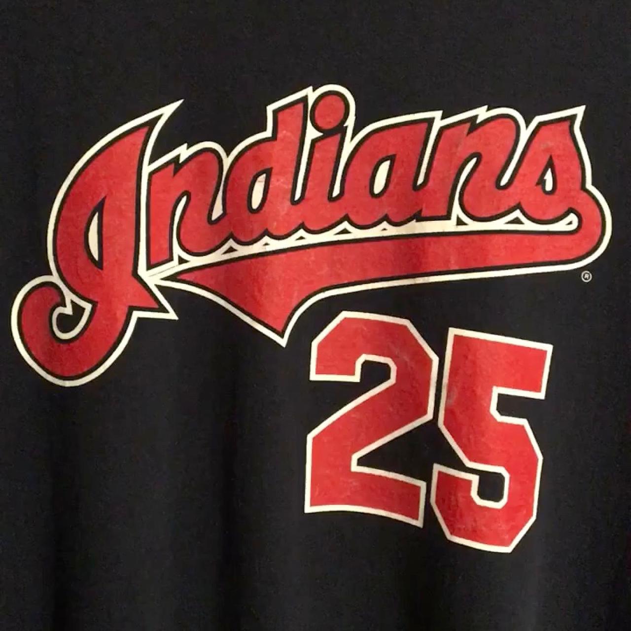 Men's XL Vintage Cleveland Indians Jim Thome Jersey 