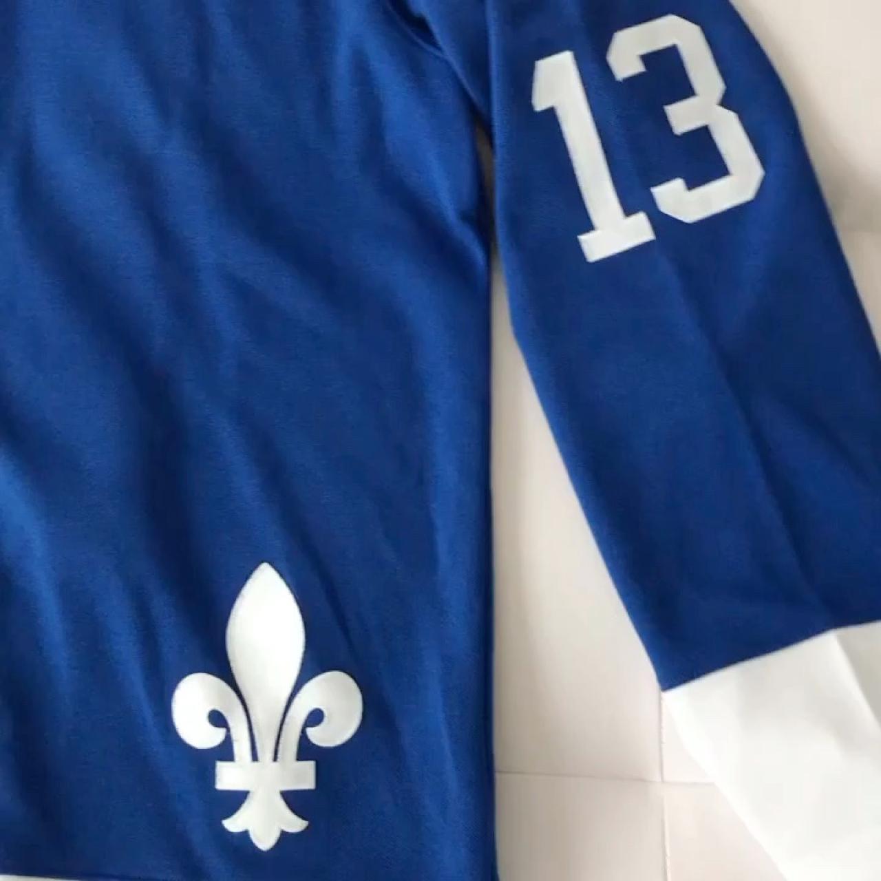 SUPREME FLEUR DE LIS Hockey Jersey in Blue Perfect... | Depop