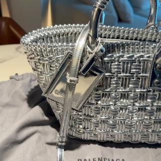 Balenciaga Bistro XS Basket with Strap in Mirror | Depop