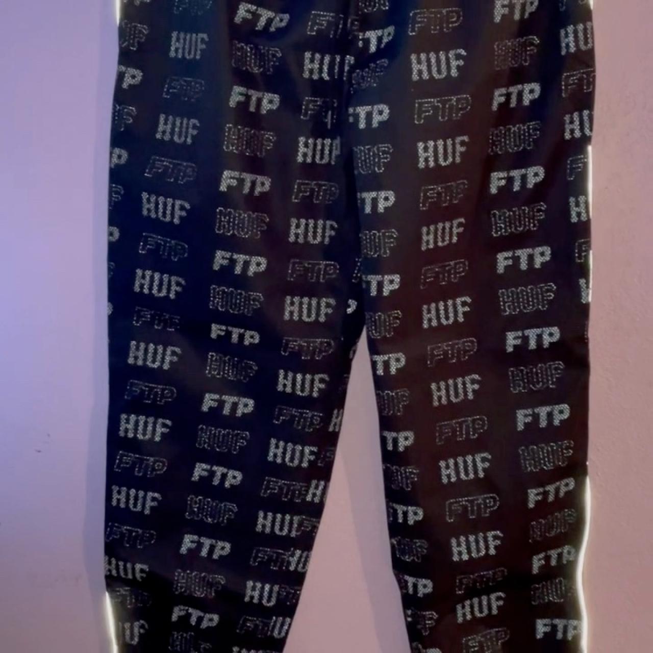 Deadstock FTP and Huf reflective mesh logo pants... - Depop