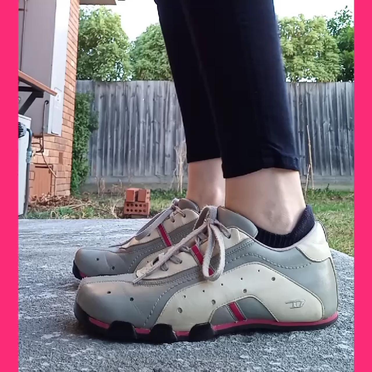 diesel grey trainers