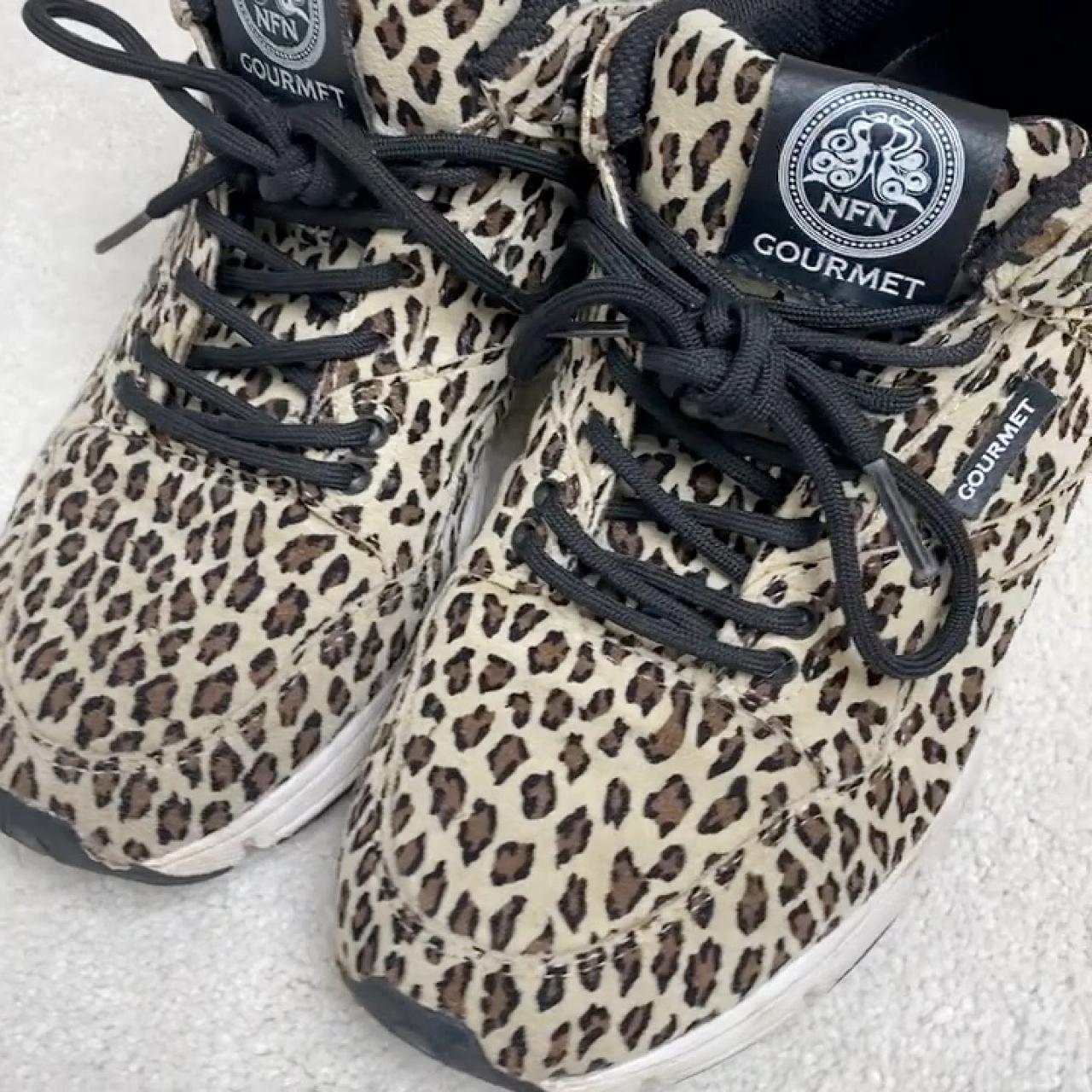 gourmet leopard print trainers