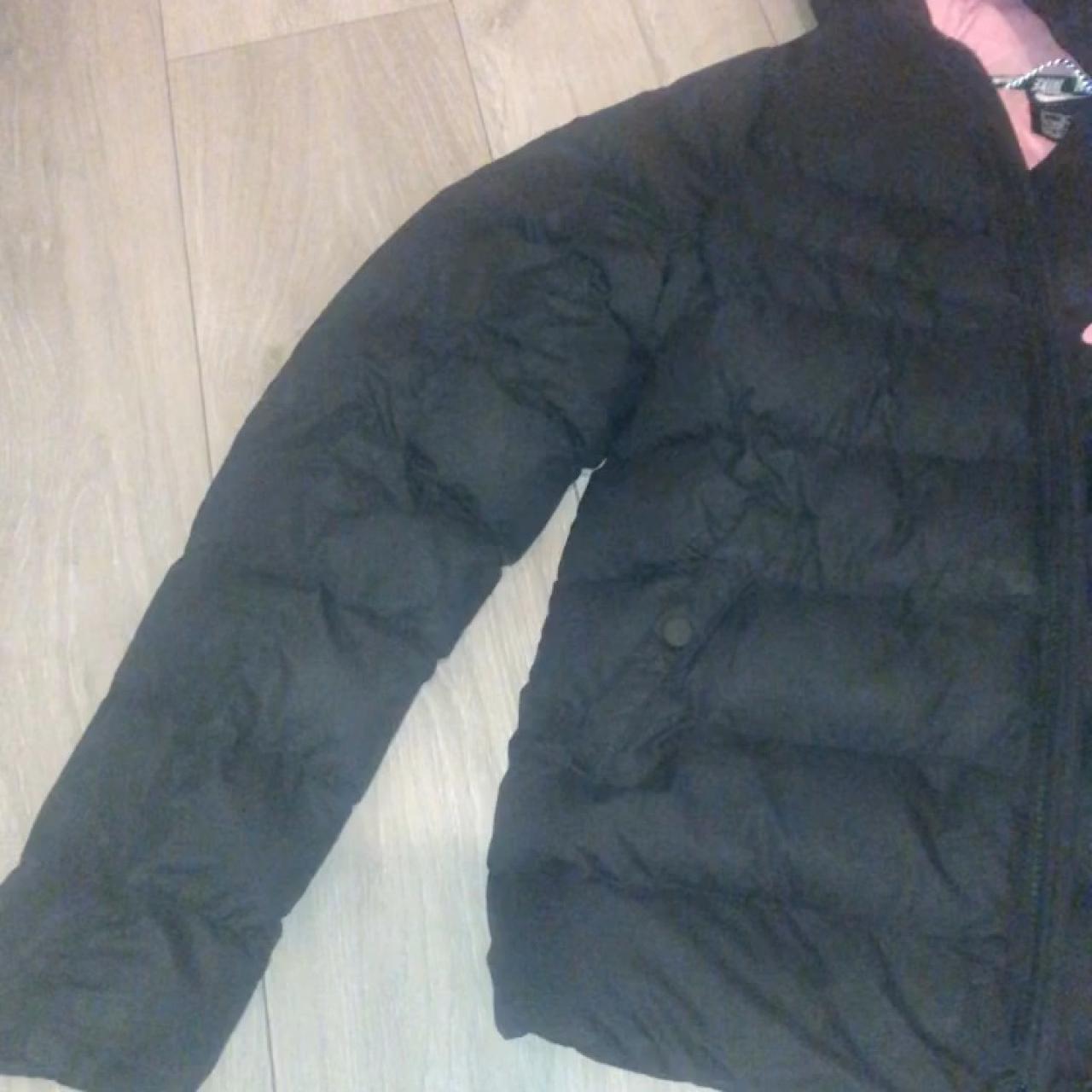 Black Nike puffer jacket with pink Depop