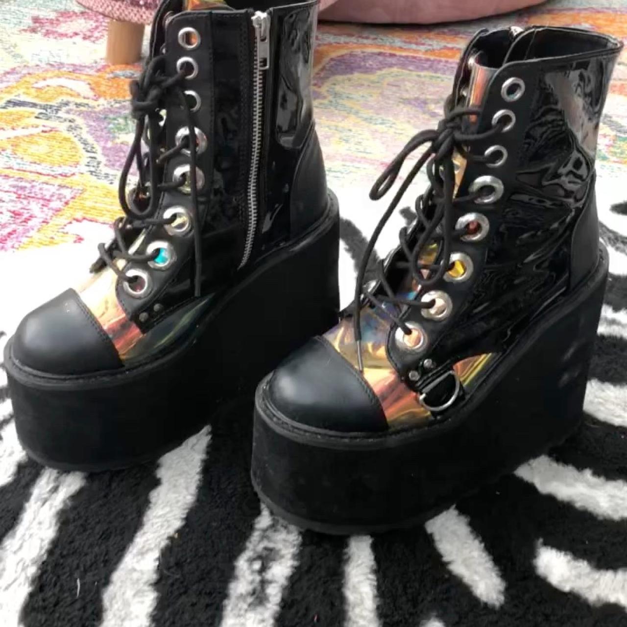 demonia buckle platforms