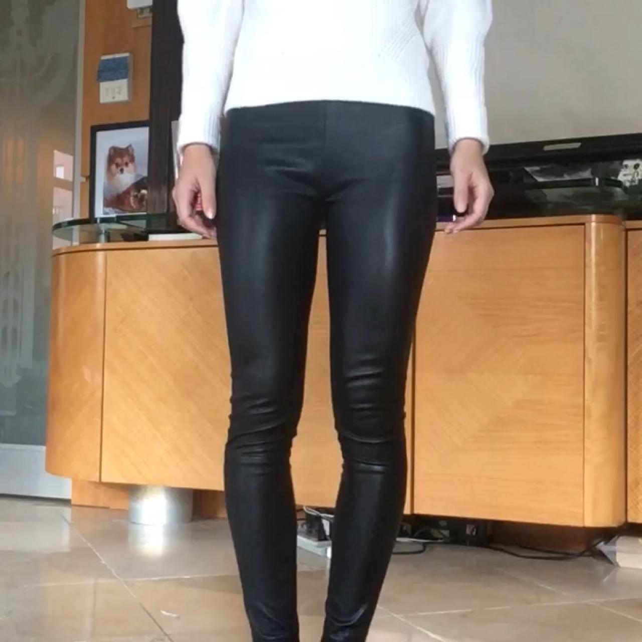Beautiful LaMarque leather leggings in real lamb... Depop