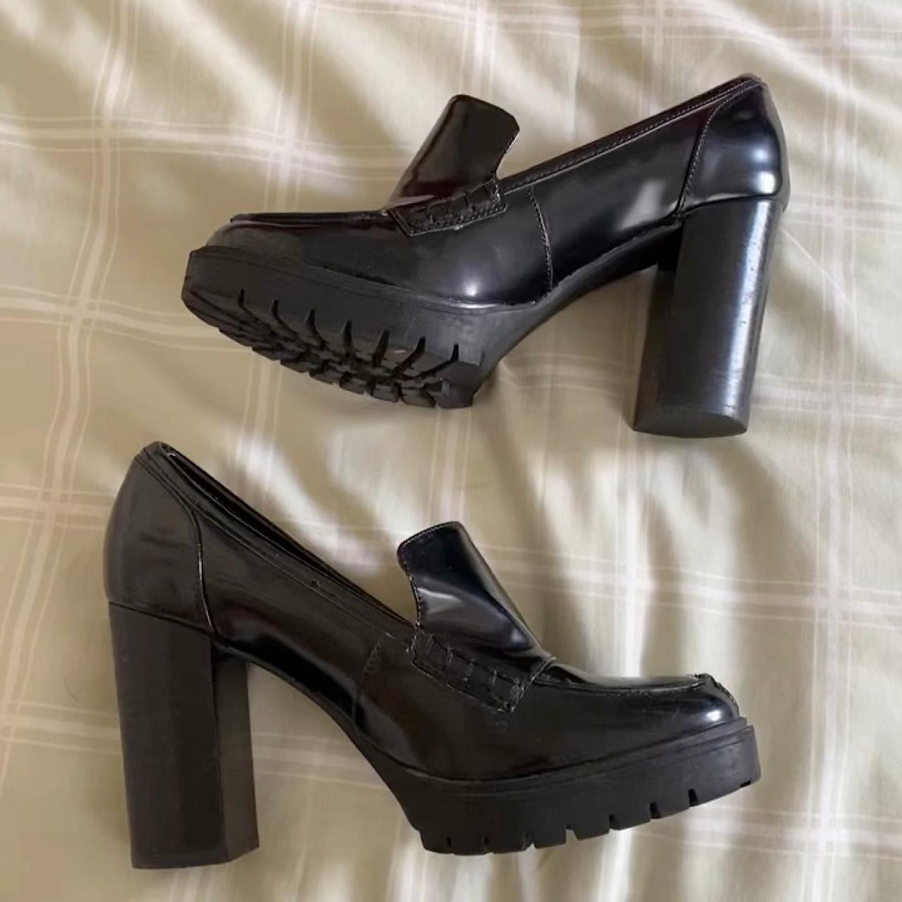 nine west penny loafer heels