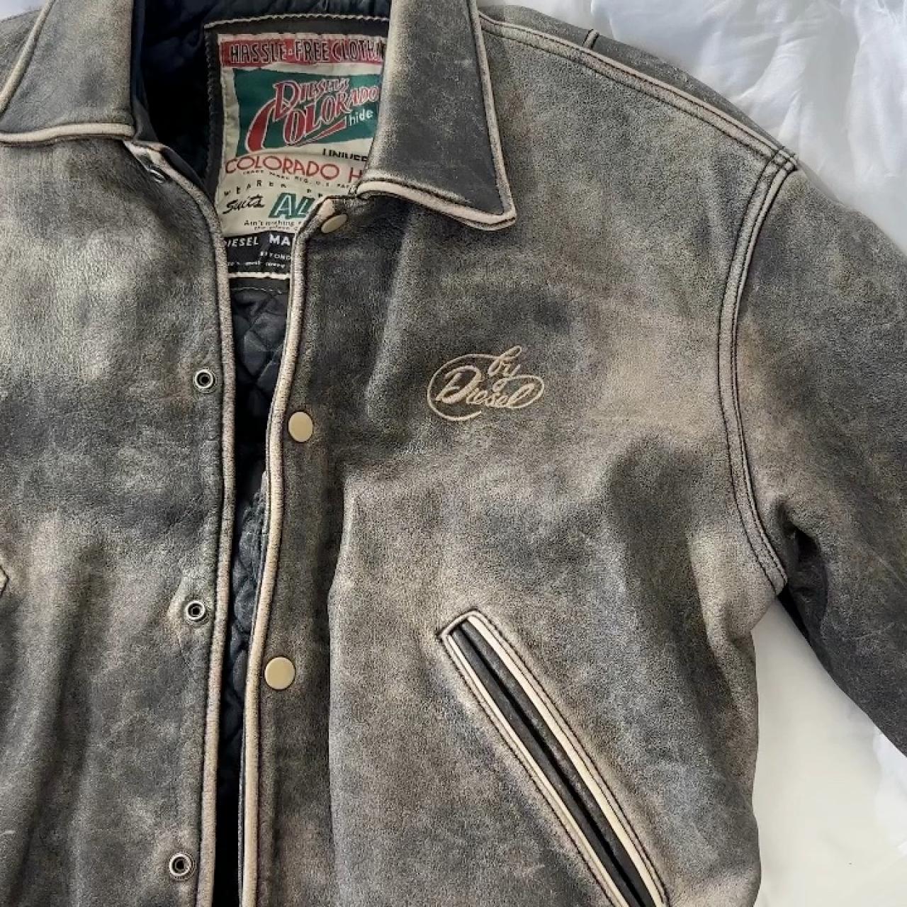 DIESEL vintage leather jacket. Good condition with | Depop DIESEL vintage leather jacket. Good condition with | Depop