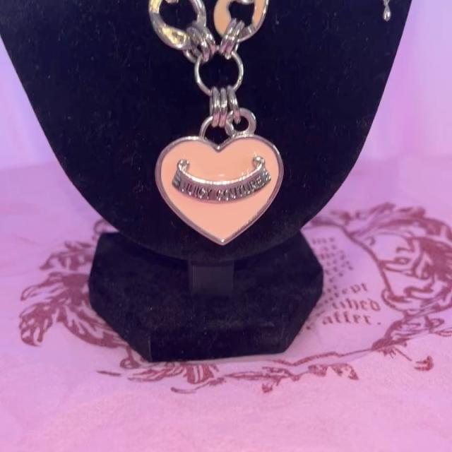 Baby pink juicy couture heart, necklace , pink