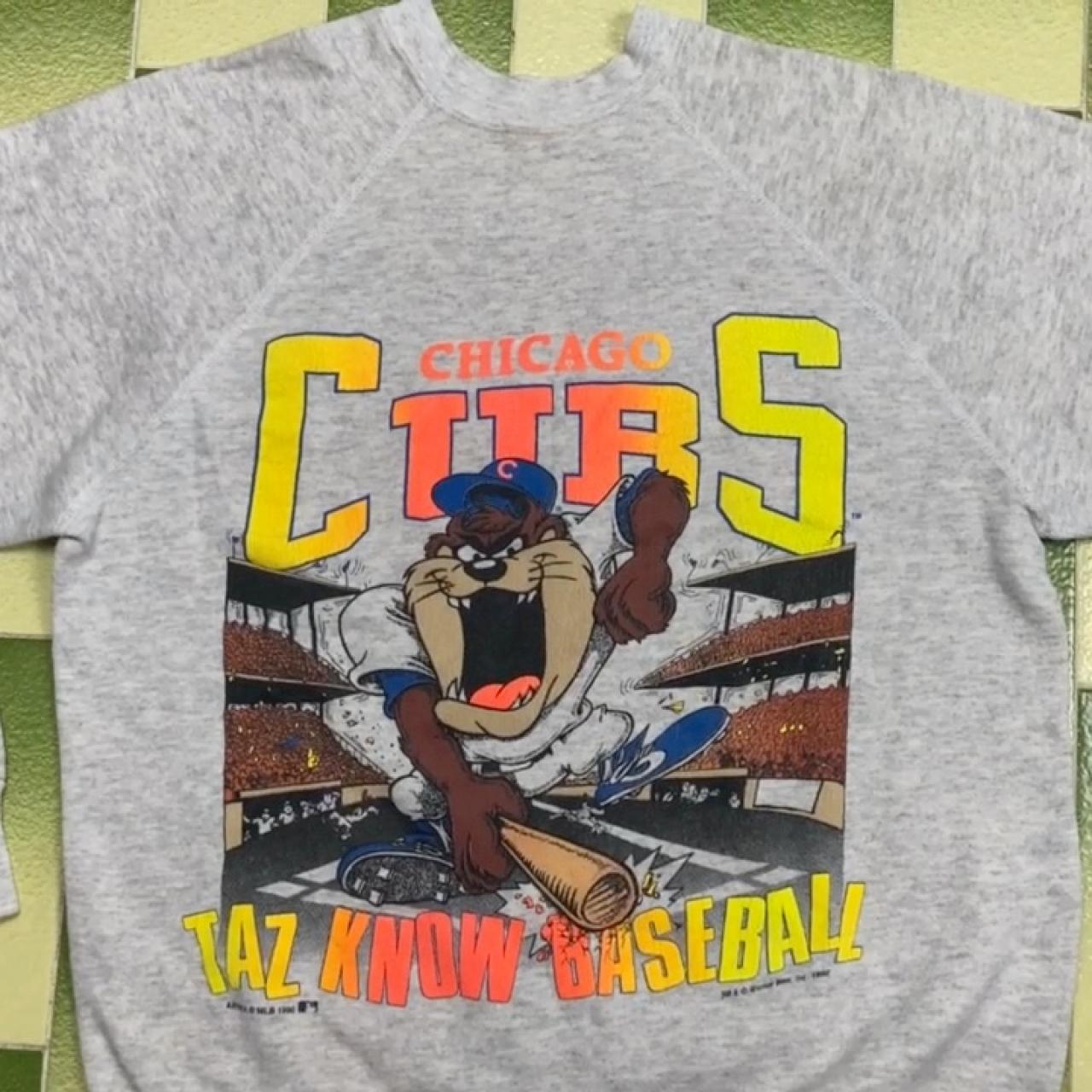 1990 Chicago Cubs MLB sweatshirt. In a mens size - Depop