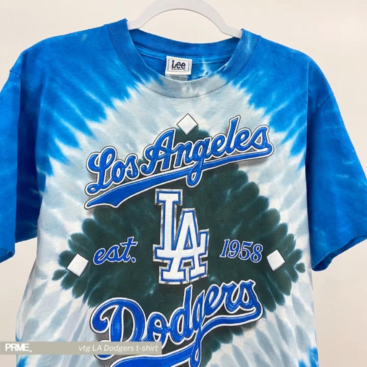 vintage 2005 Y2K LA Dodgers MLB Lee Sport tie-dye - Depop