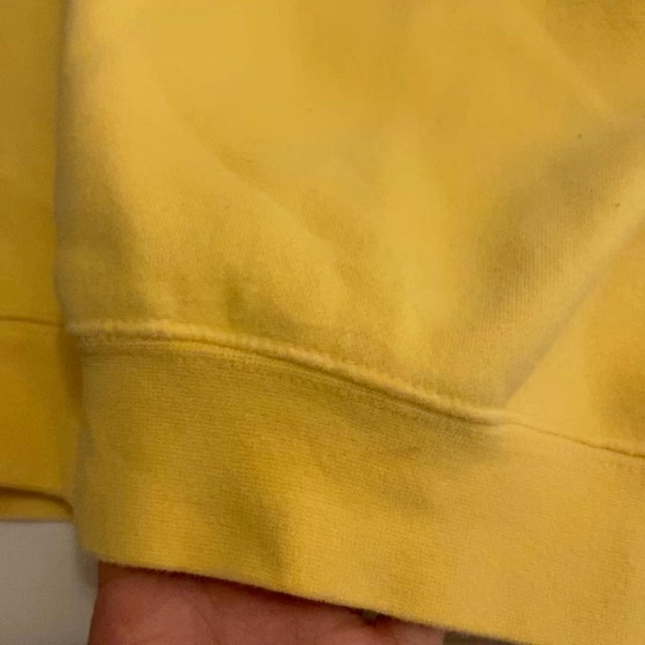 Pastel / light yellow sweatshirt! Fuzzy on the... Depop