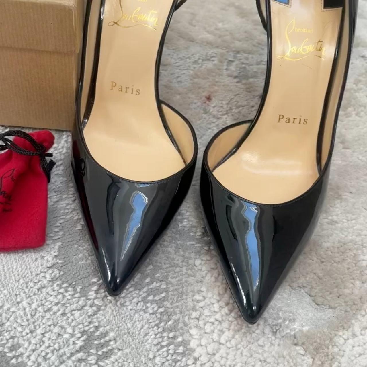 IRIZA 100 patent Louboutin heels Size 37.5 Worn... - Depop