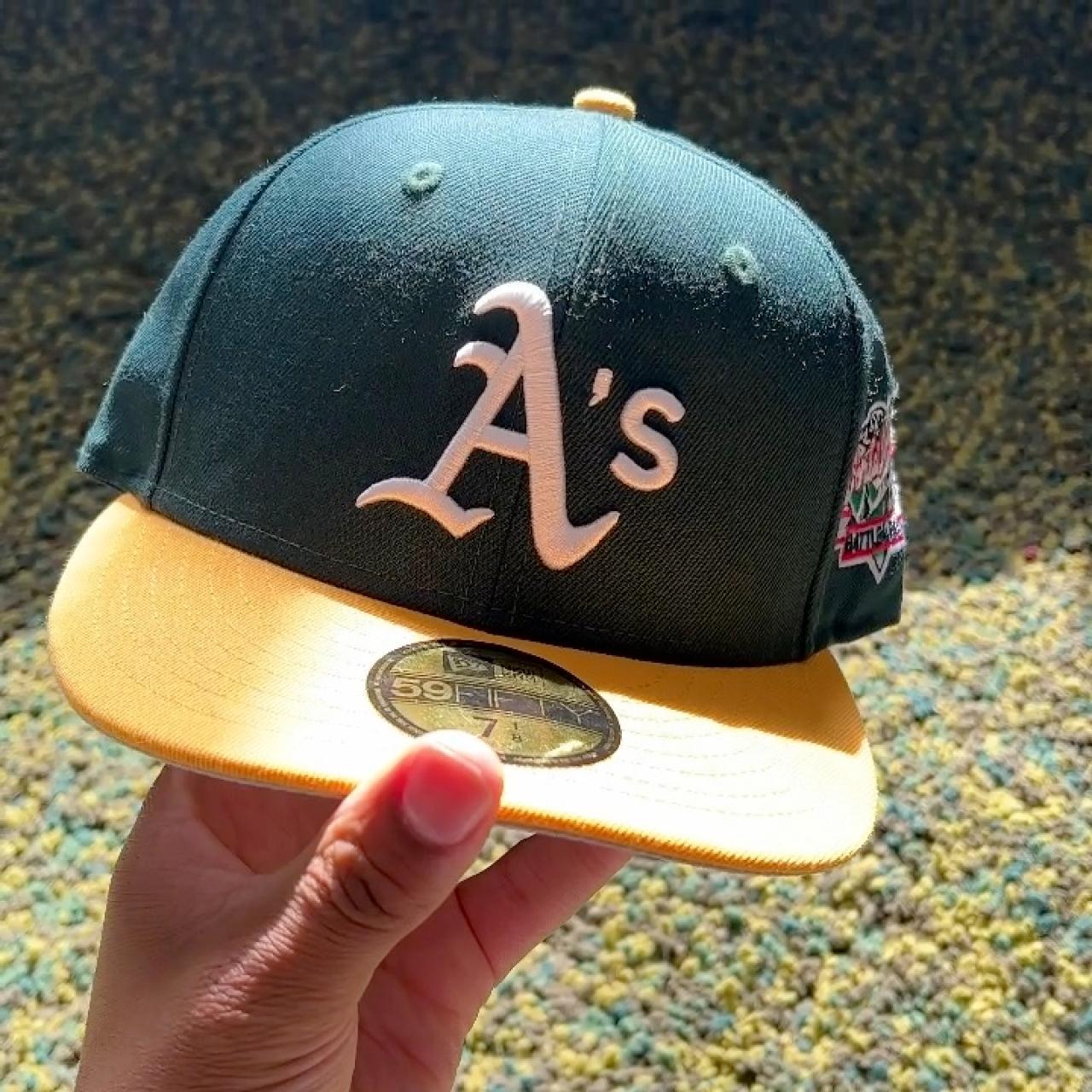Oakland Athletics New Era Grey Brim Fitted (Hat Club... Depop