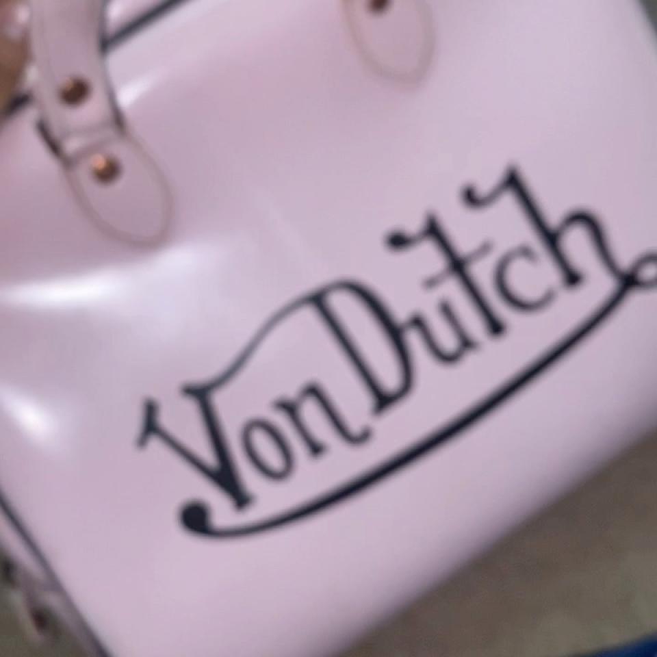 Pink Von Dutch bowling bag size large, kustom made!... - Depop