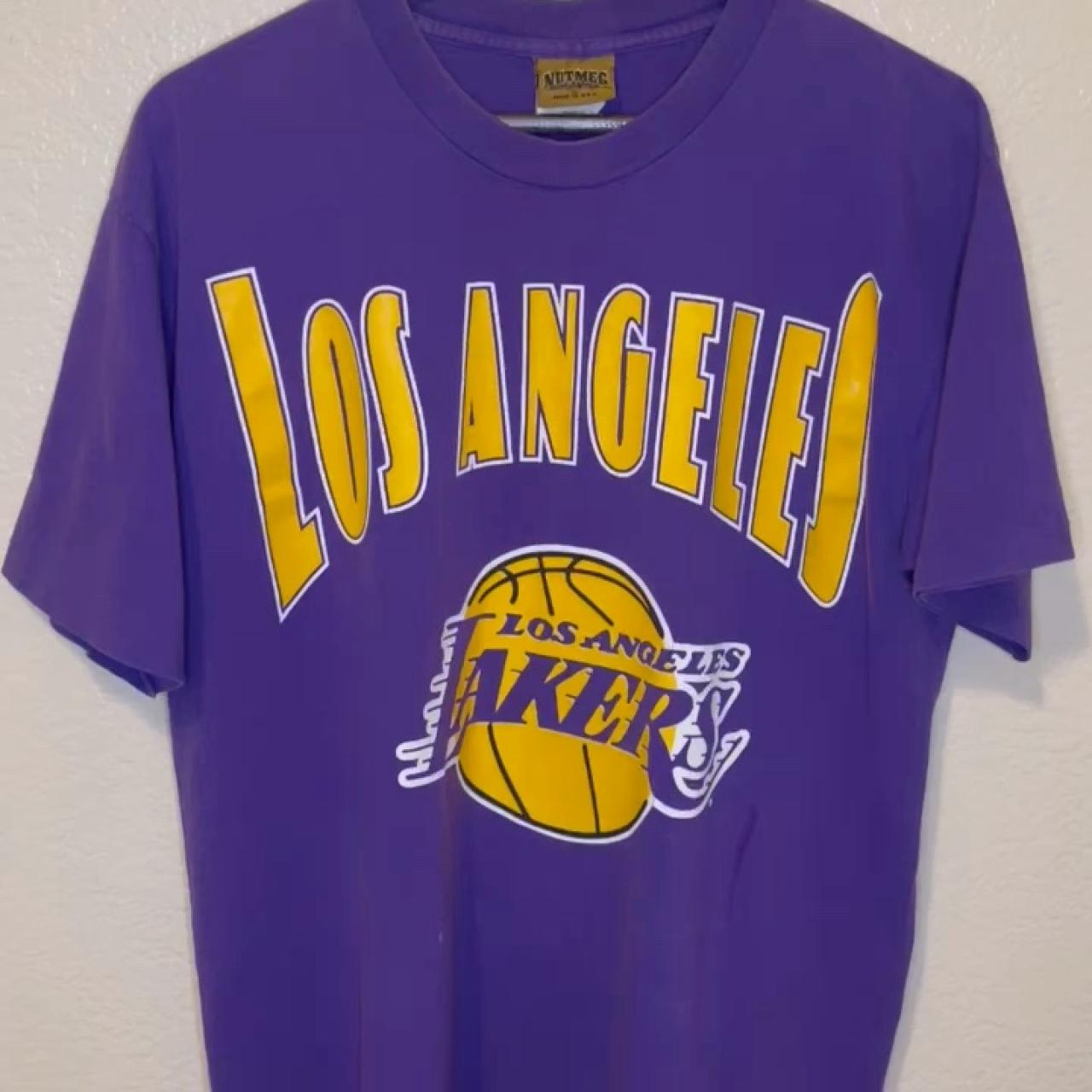 Vintage Los Angeles Lakers Nutmeg Basketball Tshirt, Size Large