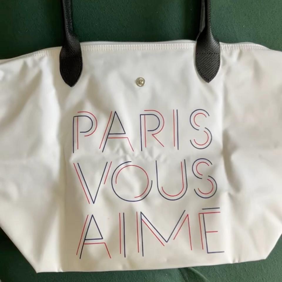 EUC Longchamp bag Le Pliage “PARIS VOUS AIME” Paris | Depop