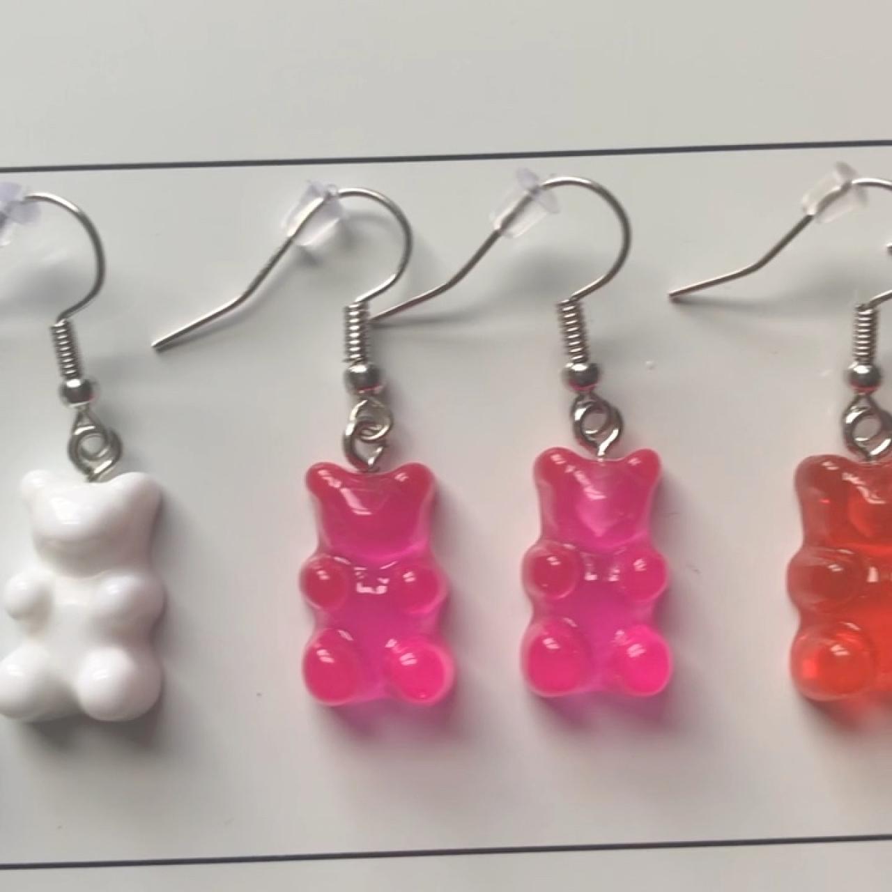 Gummy Bear Earrings 🐻 🌿pink Gummy Bear Earrings Depop