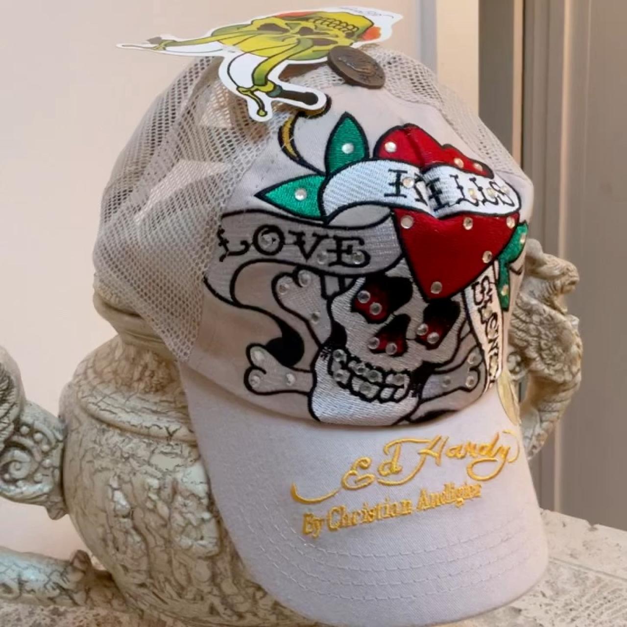 Ed hardy cap 🧢 Ed Hardy trucker hat Ed 