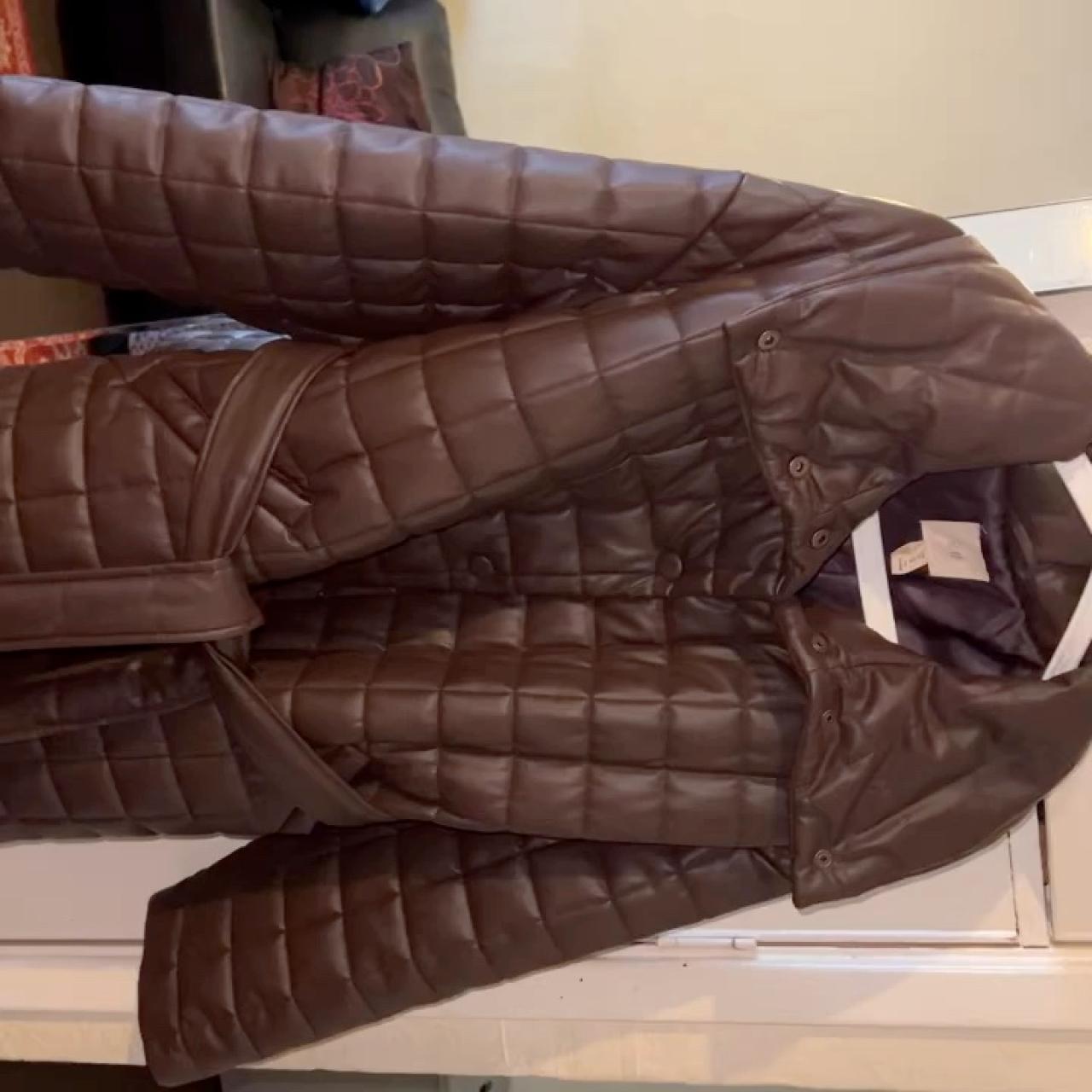 H&M quilted jacket in dark brown Only worn once in... Depop