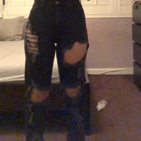 alexa distressed mom jeans