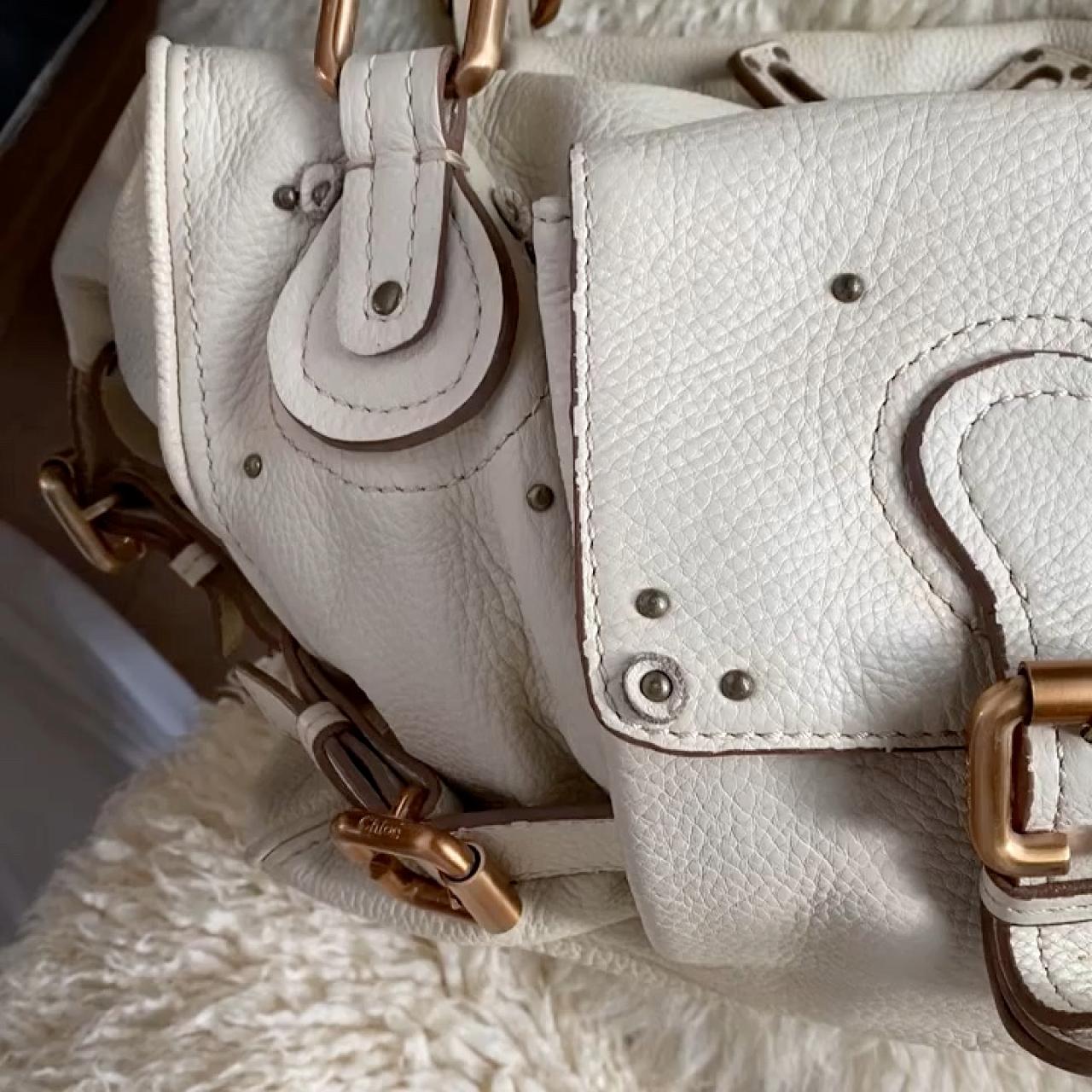 Chloe Style Vintage Bag. Cream Colour.... Depop