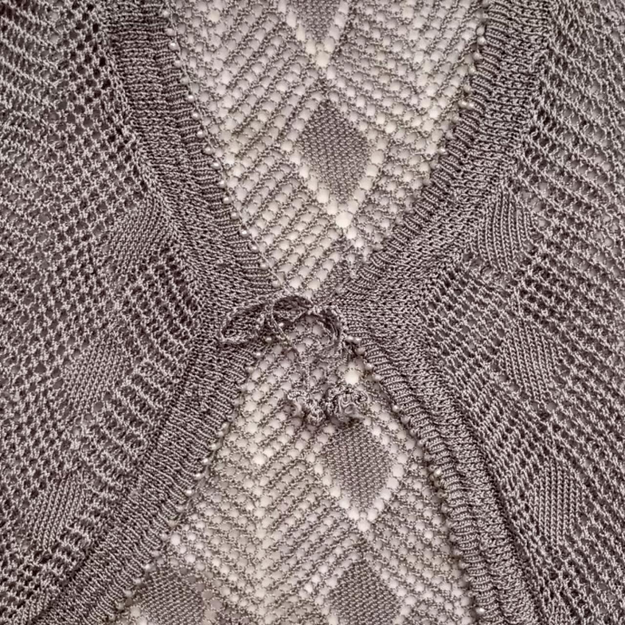 Women's Silver Cardigan Depop
