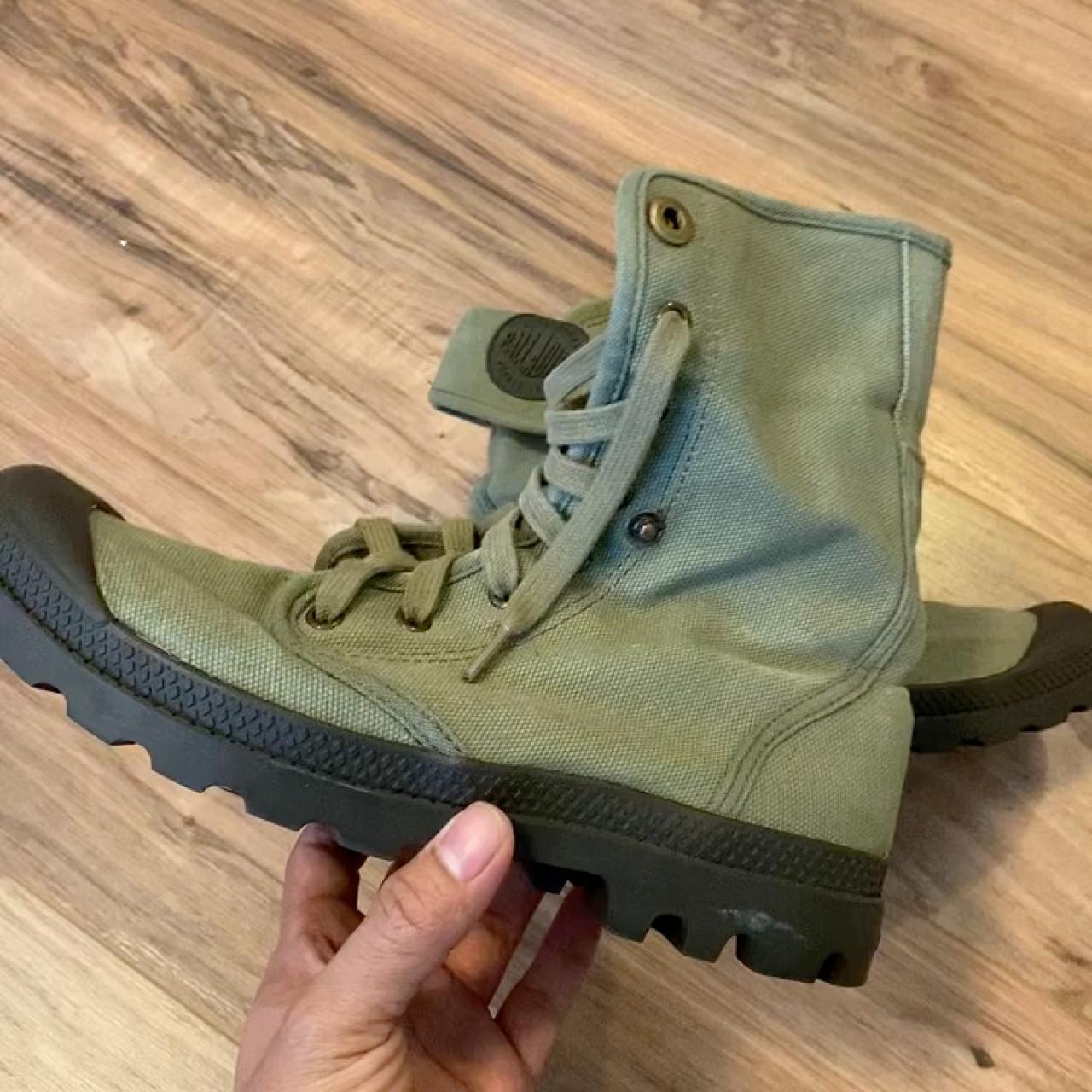 Army green palladium boots online