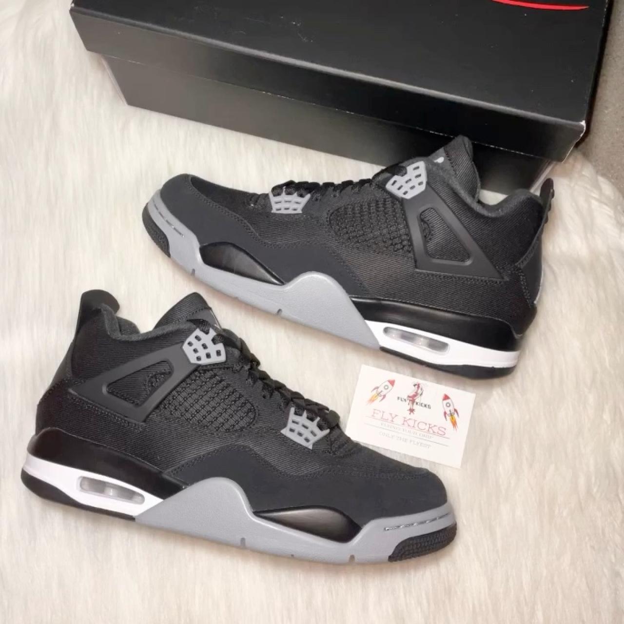 tan and black jordan 4