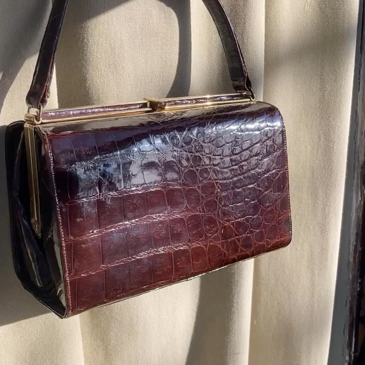 Bellestone 1961 classic alligator handbag. Deep rich... - Depop