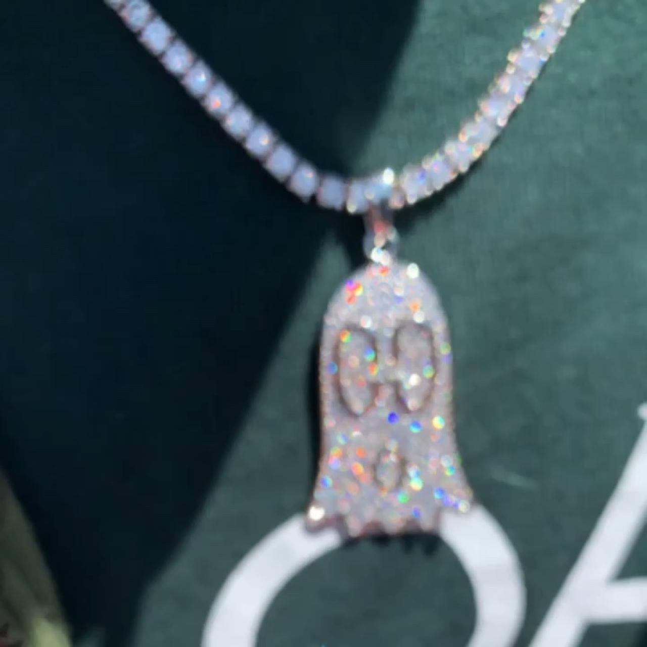 gucci ghost diamond necklace
