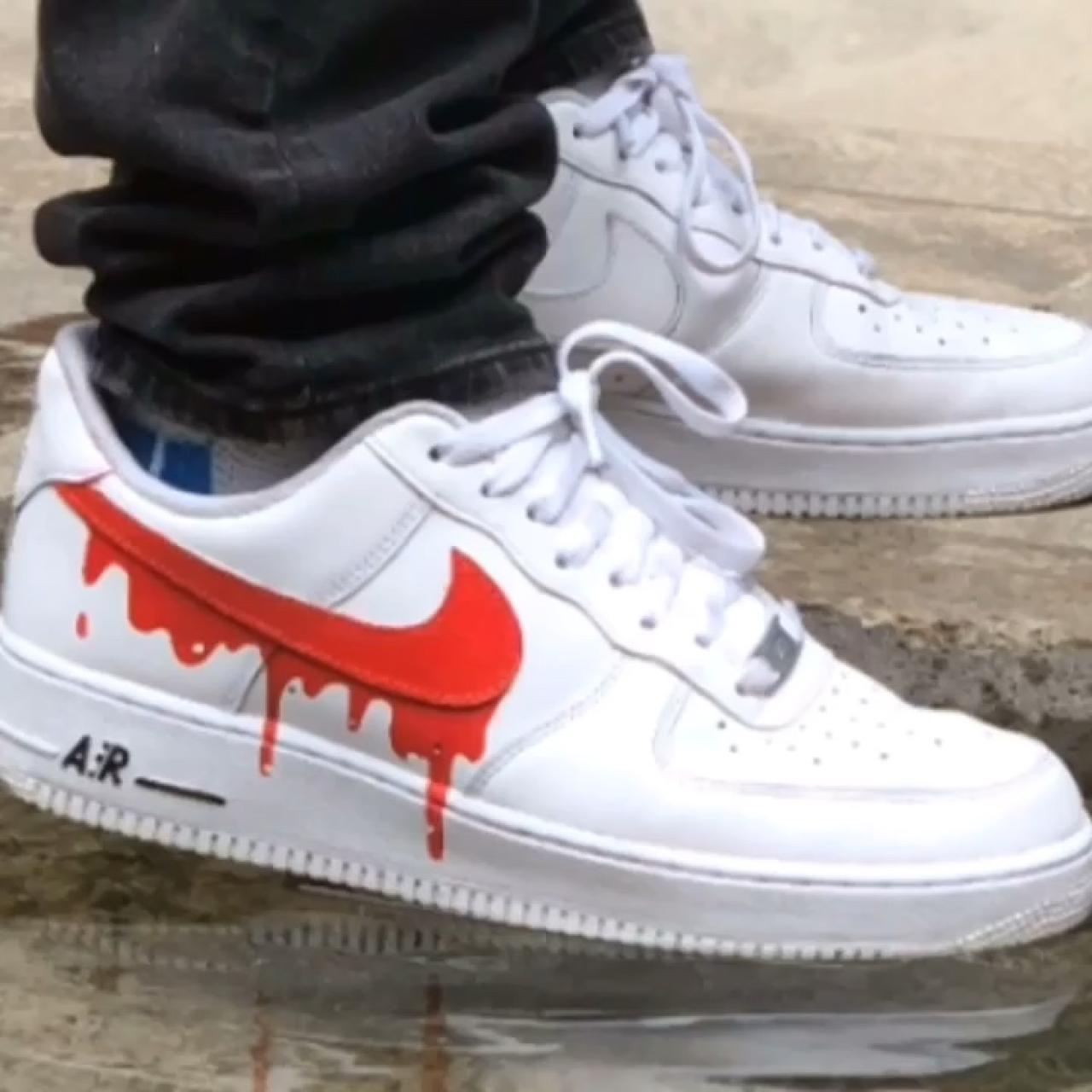 NIKE AIR FORCE 1 BLOODY DRIP SPECIAL 