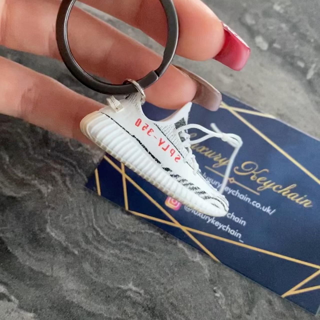 adidas gazelle silver green womens Yeezy 350 Blue Tint Keychain