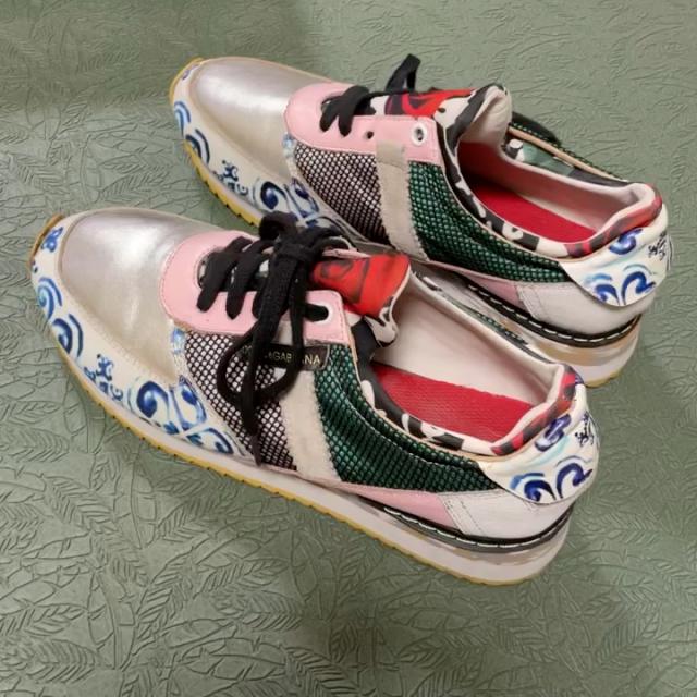 Dolce & Gabbana Sneakers Patchwork Red Rose Italy | Depop