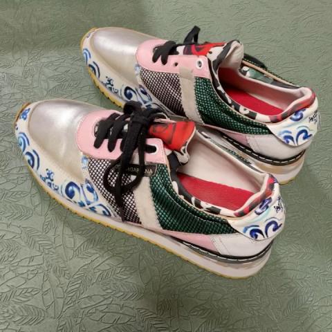【SALE残り僅か】DOLCE＆GABBANA 可愛いレース エスパドリーユ ドルチェ&ガッバーナ ドルガバ DOLCE&GABBANA 美品 箱付き