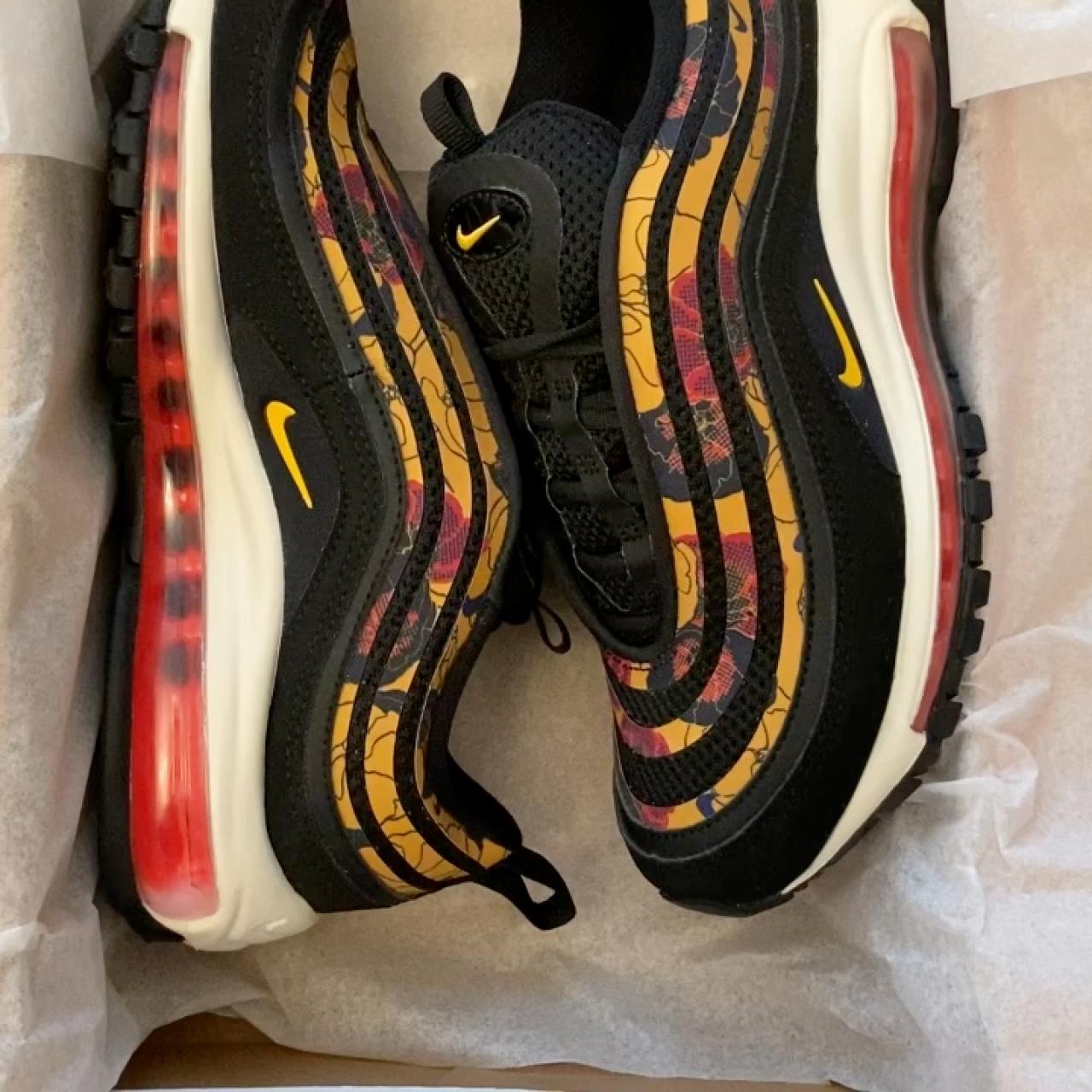 Nike Air Max 97 Floral Gold Womens Trainers... - Depop