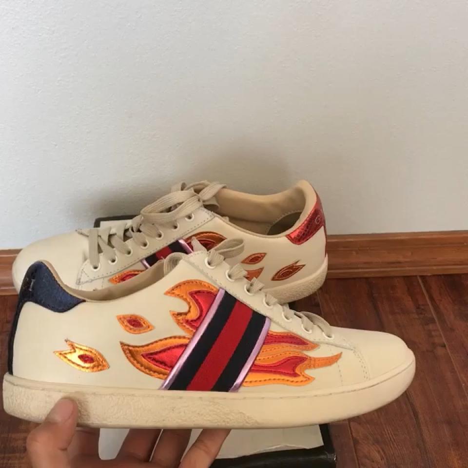 gucci flame ace sneakers