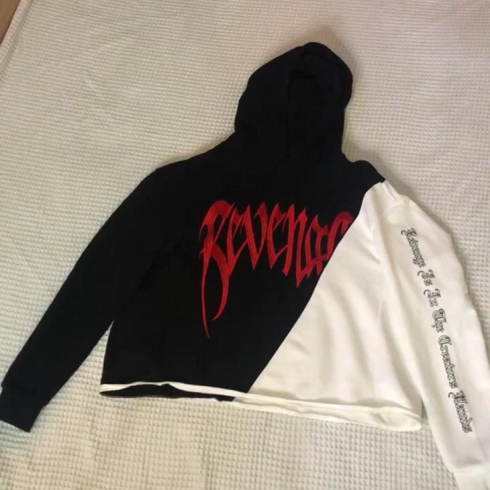 revenge split hoodie blue