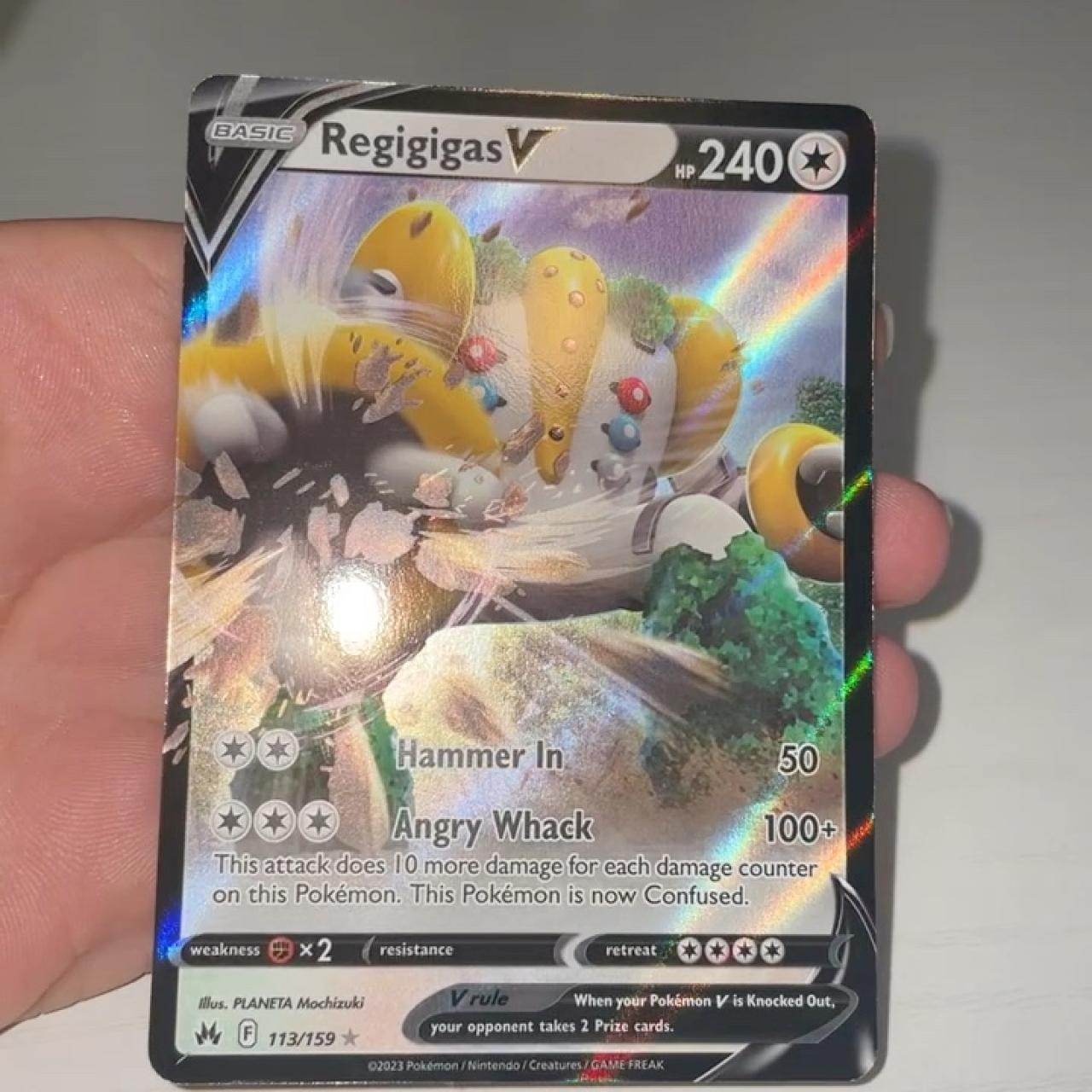 Pokemon Regigigas V 113/159 Card (2023)(USED) in 2023