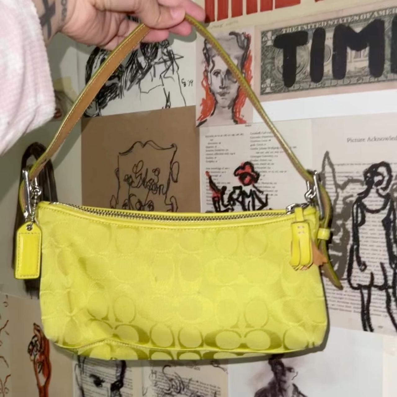 🍏COACH🍏 The elusive lime green Coach East West | Depop
