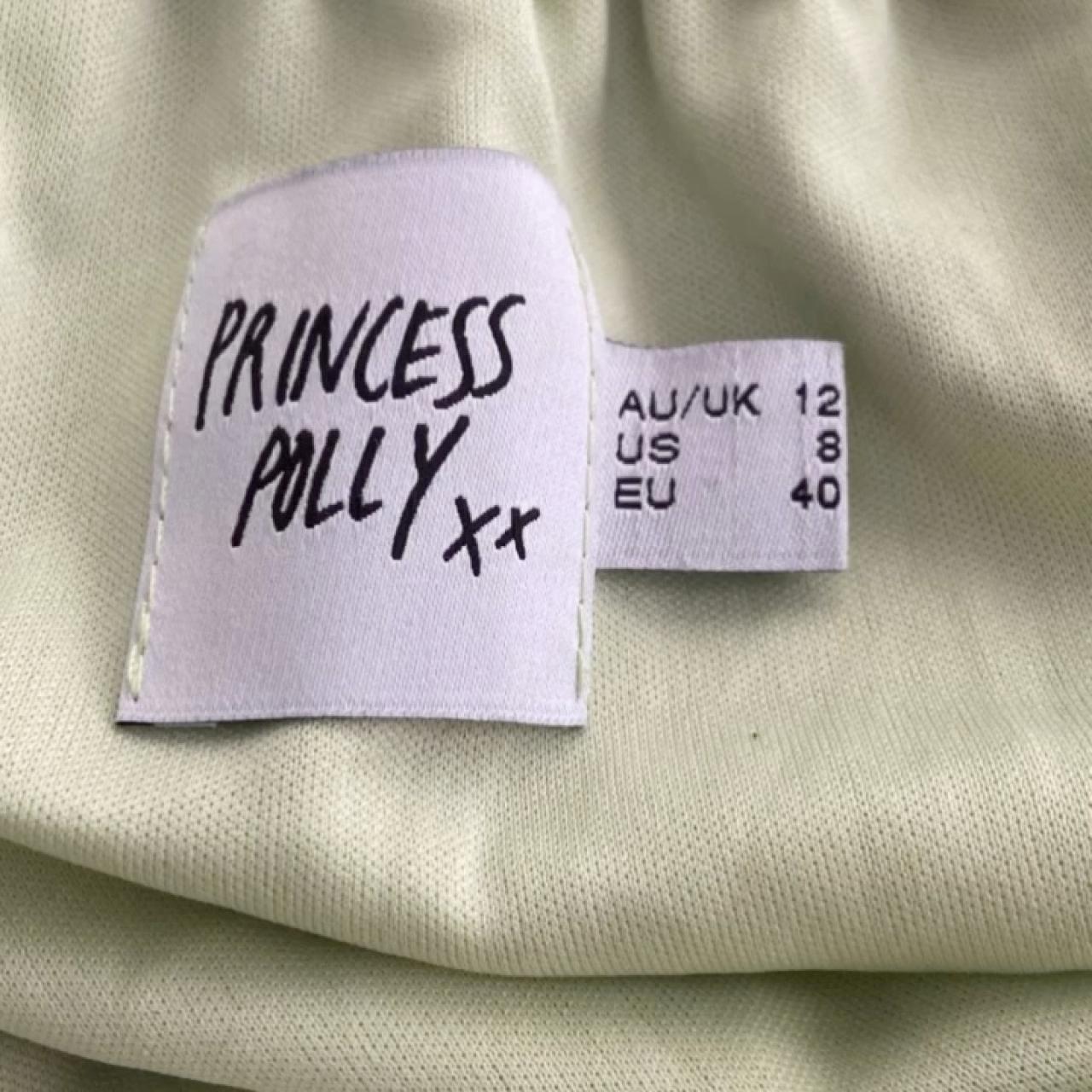 Princess polly midi dress. Sage Green with white... Depop