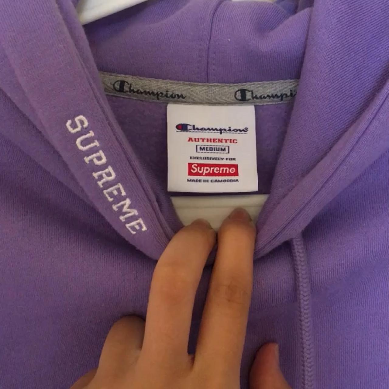 purple supreme champion hoodie