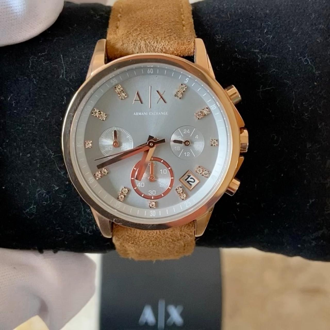 rose gold armani exchange watch
