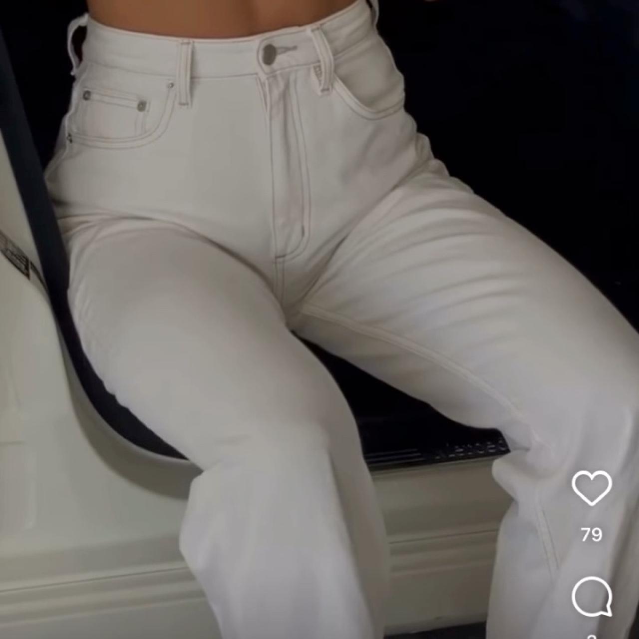 womens white lee jeans