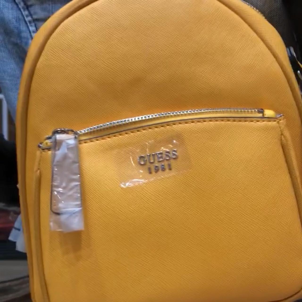 guess yellow backpack