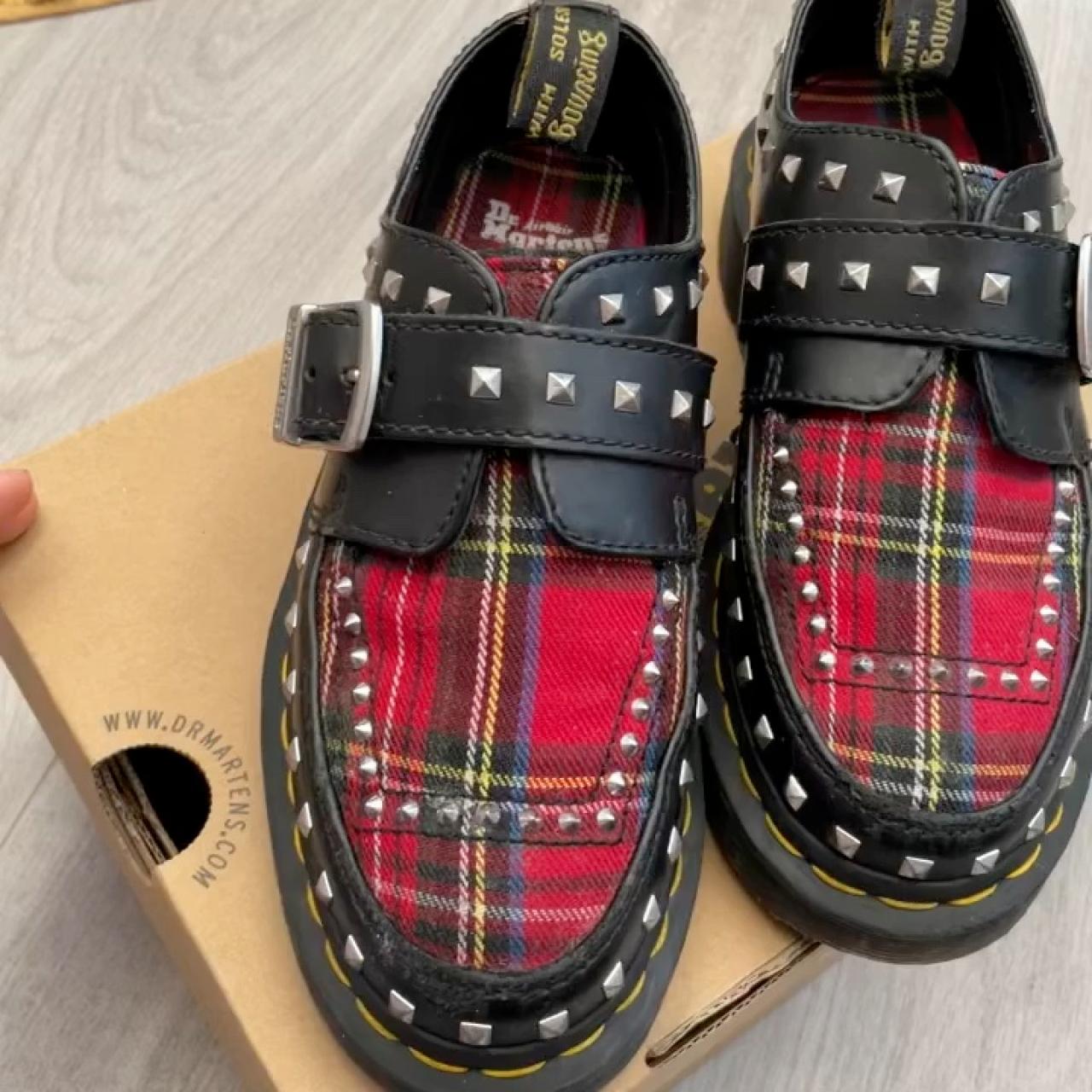 Dr.martens Ramsey monk tartan studs creepers. Size. Depop